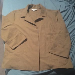 Andrew Spencer Beige Button Jacket Size 14